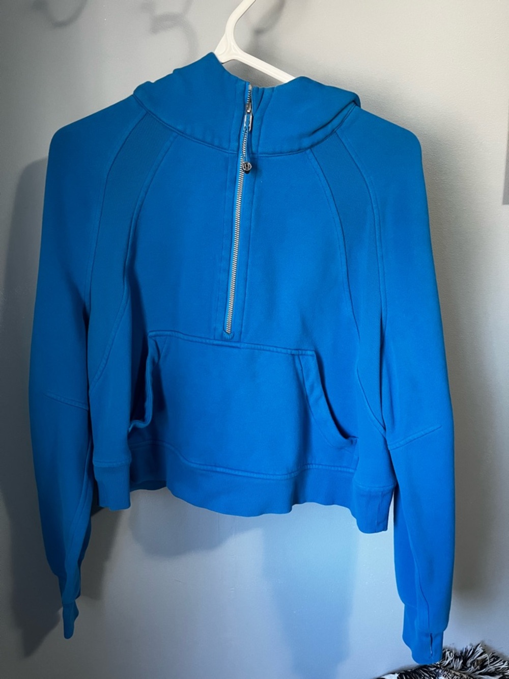 lululemon Blue Half-Zip Scuba Hoodie